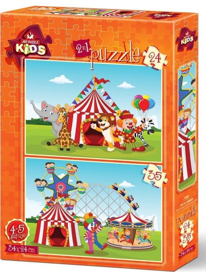 Art puzzle Puzzle Cirkusz és vidámpark 24+35 db
