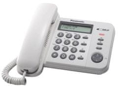 PANASONIC KX-TS560FXW - egyvonalas telefon, fehér színben