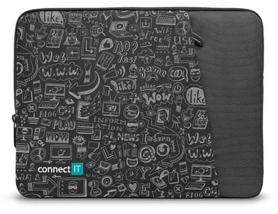 Connect IT Doodle tok laptophoz 13,3", FEKETE