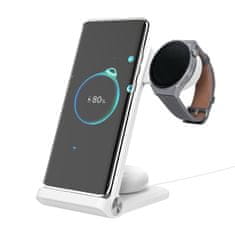 Nillkin PowerTrio 3in1 vezeték nélküli töltő a Huawei Watch-hoz Fehér
