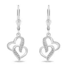 Brilio Silver Romantikus ezüst szív fülbevaló Szív EA467W