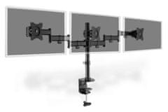 Digitus asztali tartó három monitorhoz, 15-27", fekete max. Teherbírás 3x8 kg, VESA max. 100x100
