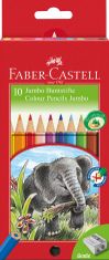 Faber-Castell Jumbo zsírkréták 10db + ceruzahegyező