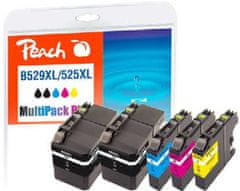 Peach kompatibilis patron Brother LC529XL/LC525XL MultiPack Plus, 2xbk, c, m, m, y, 2x50 ml, 3x15 ml