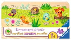 Ravensburger Fa puzzle Kiskutyák a kertben 5 db