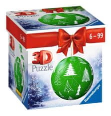 Ravensburger 3D Puzzleball karácsonyi dísz zöld fákkal 56 db
