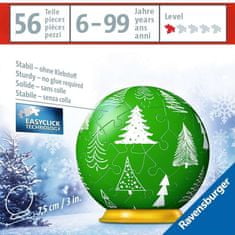 Ravensburger 3D Puzzleball karácsonyi dísz zöld fákkal 56 db