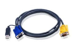 SECOMP ATEN 5M USB KVM kábel 3 az 1-ben SPHD-vel és beépített PS/2-USB átalakítóval