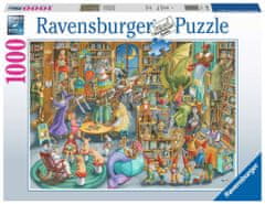 Ravensburger Éjfél a könyvtárban puzzle 1000 darabos puzzle