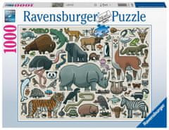Ravensburger Puzzle - Vadállat atlasz 1000 darab