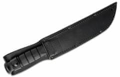 KA-BAR® KB-2211 Big Brother harci túlméretezett kés 23,8 cm, teljesen fekete, Kraton G, bőr hüvely