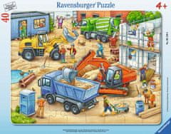 Ravensburger Puzzle Nagy építőipari autók 40 darab
