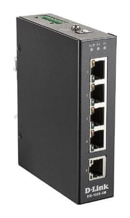 D-Link DIS-100E-5W 5 portos, nem menedzselt switch 5 x 10/100 BaseT(X) porttal
