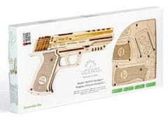 UGEARS 3D fából készült mechanikus puzzle Wolf-01 pisztoly
