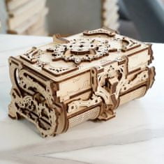 UGEARS 3D fából készült mechanikus puzzle antik ékszerdobozban