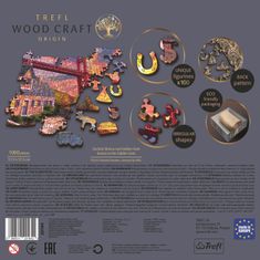 Trefl Wood Craft Origin puzzle Naplemente a Golden Gate felett 1000 darab