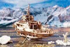 UGEARS 3D fából készült mechanikus puzzle vontatóhajó