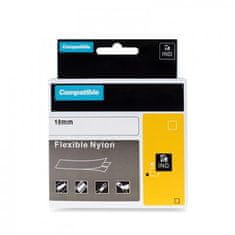 PrintLine kompatibilis szalag DYMO 18491, 19mm,3.5m,fekete nyomtatás/sárga p., RHINO nyl.flexi
