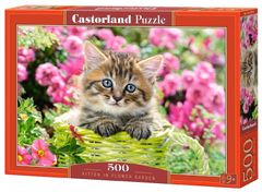 Castorland Puzzle Macska a virágoskertben 500 darabos puzzle