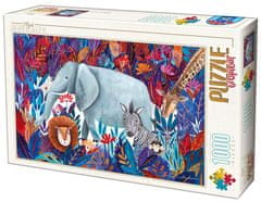 D-Toys Puzzle Elefánt és barátai 1000 darabos puzzle