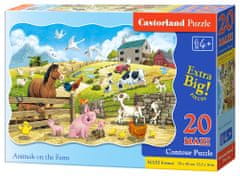 Castorland Puzzle Állatok a farmon MAXI 20 darabos puzzle