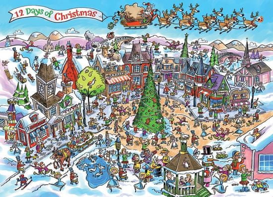 Cobble Hill DoodleTown Puzzle: A karácsony tizenkét napja 1000 db