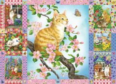 Cobble Hill puzzle takaró virágokkal és cicákkal 1000 darab