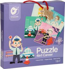 Classic world fa puzzle foglalkozás 4in1 (6,9,12 és 16 darab)