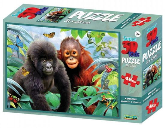 Prime 3D puzzle Dzsungel pajtások 3D 48 darab