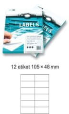 Smart LINE öntapadós címkék 100 lap ( 12 címke 105 x 48 mm)