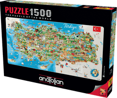 AnaTolian Panoráma puzzle Törökország térképe 1500 darab
