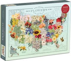 Galison Puzzle Virágok USA 1000 darab