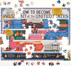 Galison Visszafordítható puzzle Hogyan leszel az Egyesült Államok elnöke 500 db