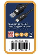 - 2in1 USB 3.2 Gen 2 Type-C/A Type-C-re, 1m