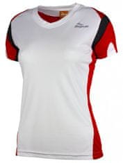 Rövid póló Rogelli EABEL fehér/piros - XL