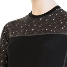 Sensor Női hosszú póló MERINO IMPRESS fekete/mintás - L