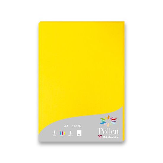 Clairefontaine színes levélkártya A4, 25 db sárga, A4