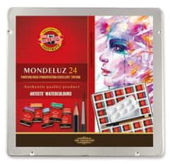 KOH-I-NOOR MONDELUZ akvarell művészeti festék készlet 24db ón dobozban