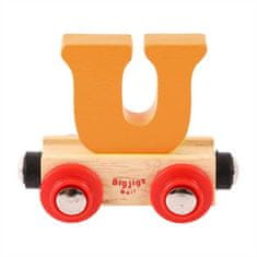 Bigjigs Rail Wagon fából készült vonatpálya - U betű