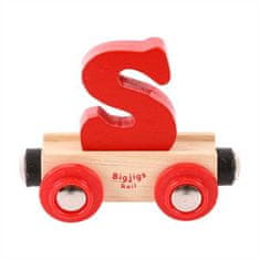 Bigjigs Toys Bigjigs Rail Wagon fából készült vasúti pálya - S betű