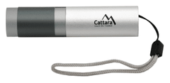 Cattara Zseblámpa zsebben LED 120lm ZOOM újratölthető, ezüst színben