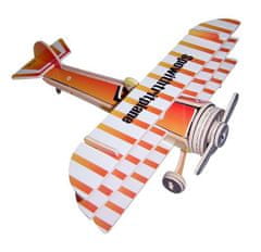 WOODEN TOY, WCK 3D puzzle Triplane Spowith színes repülőgép, színes