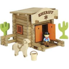 Jeujura 80 darabos Sheriff állomás fa készlet
