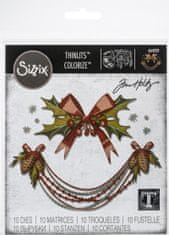 Sizzix Thinlits fém sablonok - karácsonyi füzér 10 db