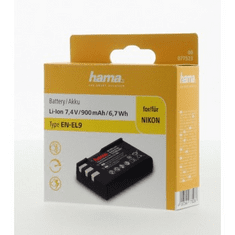 Hama fotóakkumulátor típus Nikon EN-EL9, Li-Ion 7,4 V/900 mAh
