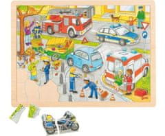 Goki Puzzle Police 56 darab - fa