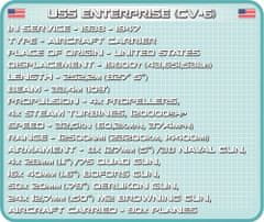 Cobi 4815 II. világháború USS Enterprise CV-6, 1:300, 2510 k