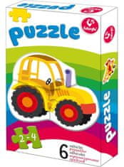 Kukuryku Baby puzzle Járművek 6in1 (2-4 darab)
