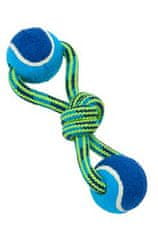 Kruuse Kutyajáték BUSTER Loop teniszcipővel Dupla kék/z 18cm