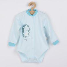 KOALA Forest Friend Blue Organic Cotton Organic Cotton Full Zip Baby Bodysuit - 62 (3-6m)